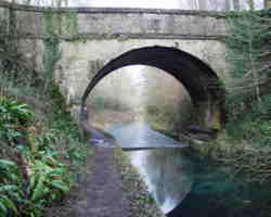 Tarlton Bridge in water - T&S Canal